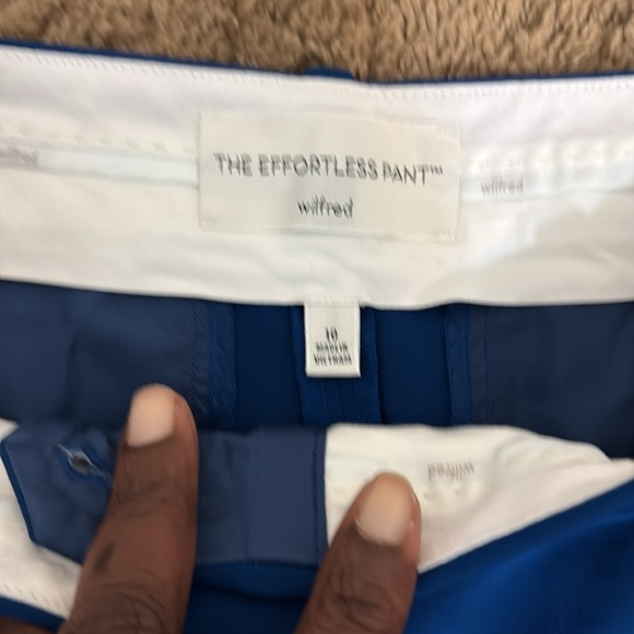 Wilfred Aritizia Effortless Blue Pleated Women’s Trousers size 10 Minimalist - Picture 7 of 9